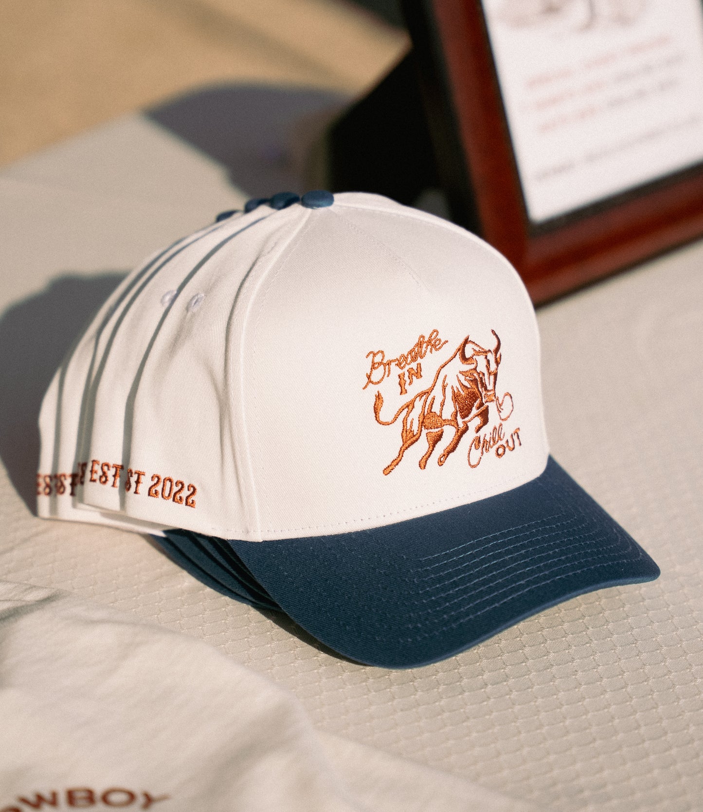 Denim/Ivory Breathe In-Chill Out Hat